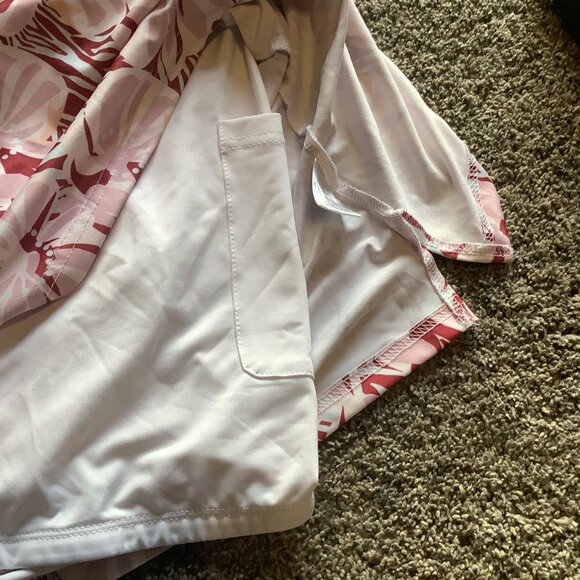 Ekouaer Floral Print Athletic Skort Built-In Shorts Women Size Medium Pockets - Picture 6 of 10